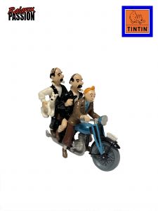 Tintin et Dupondt sur la moto