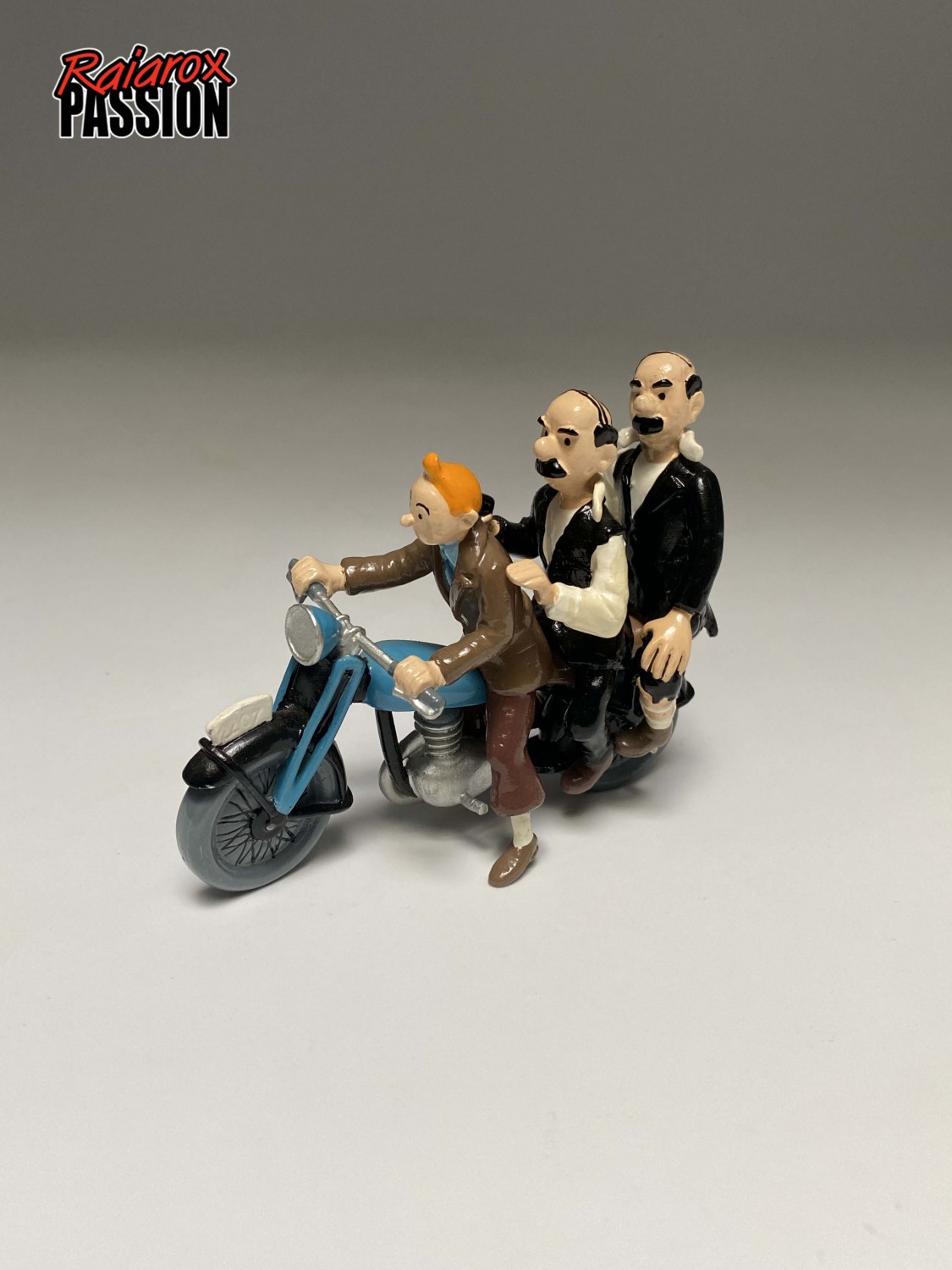 Tintin et Dupondt sur la moto